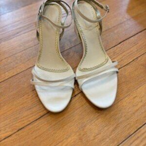Bone colored 3" strappy high heels
